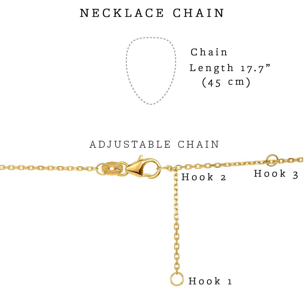 Alizee Gemma Necklace in 925 Sterling Silver Plated Rhodium, view 6
