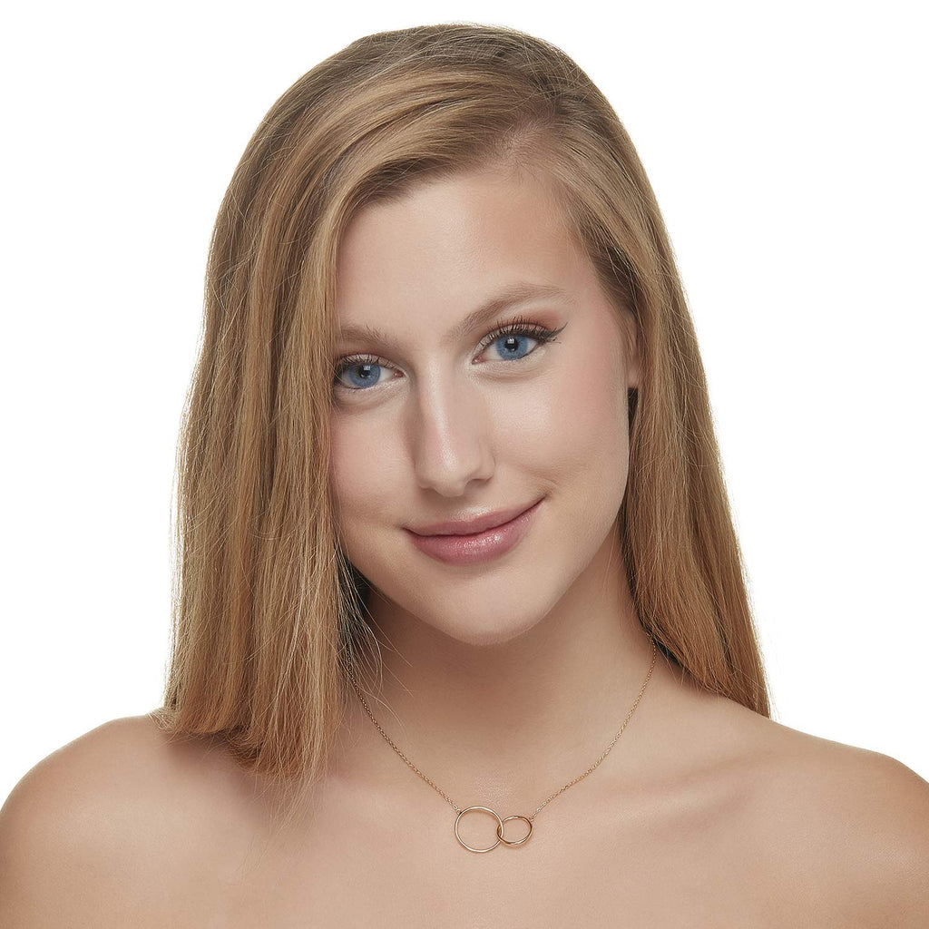 Lola Mother Daughter Necklace in 925 Sterling Silver Plated Rhodium or 18K Gold Plated, view 11