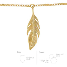 Load image into Gallery viewer, Mystigrey Ariel Feather 18K Gold Plated Anklet
