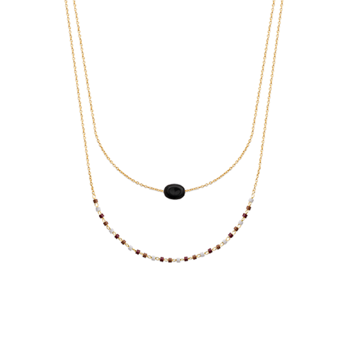 Agatha Double Necklace in 18K Gold Plated