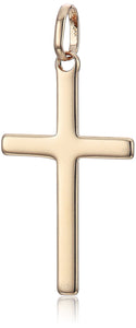 Mystigrey Cross .925 Sterling Silver Plated Rhodium and 18K Gold Plated Pendant for Women and Men  X Large 2 inches x 1.2 inch and Large 1.1 inch x.6 inch and Small 0.8 inch x 0.4 inch