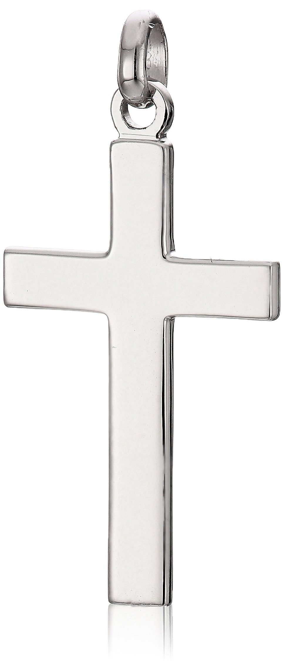 Mystigrey Cross .925 Sterling Silver Plated Rhodium and 18K Gold Plated Pendant for Women and Men  X Large 2 inches x 1.2 inch and Large 1.1 inch x.6 inch and Small 0.8 inch x 0.4 inch