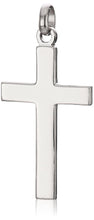 Load image into Gallery viewer, Mystigrey Cross .925 Sterling Silver Plated Rhodium and 18K Gold Plated Pendant for Women and Men  X Large 2 inches x 1.2 inch and Large 1.1 inch x.6 inch and Small 0.8 inch x 0.4 inch
