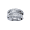 Mystigrey Chantel .925 Sterling Silver Plated Rhodium Ring with Cubic Zirconia