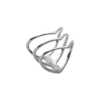 Aria Triple Ring in 925 Sterling Silver Plated Rhodium or 18K Gold Plated, view 6