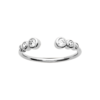Elizabeth Open Ring in 925 Sterling Silver Plated Rhodium or 18K Gold Plated, view 5