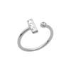 Jessica Open Ring in 925 Sterling Silver Plated Rhodium or 18K Gold Plated, view 5
