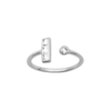Jessica Open Ring in 925 Sterling Silver Plated Rhodium or 18K Gold Plated, view 6