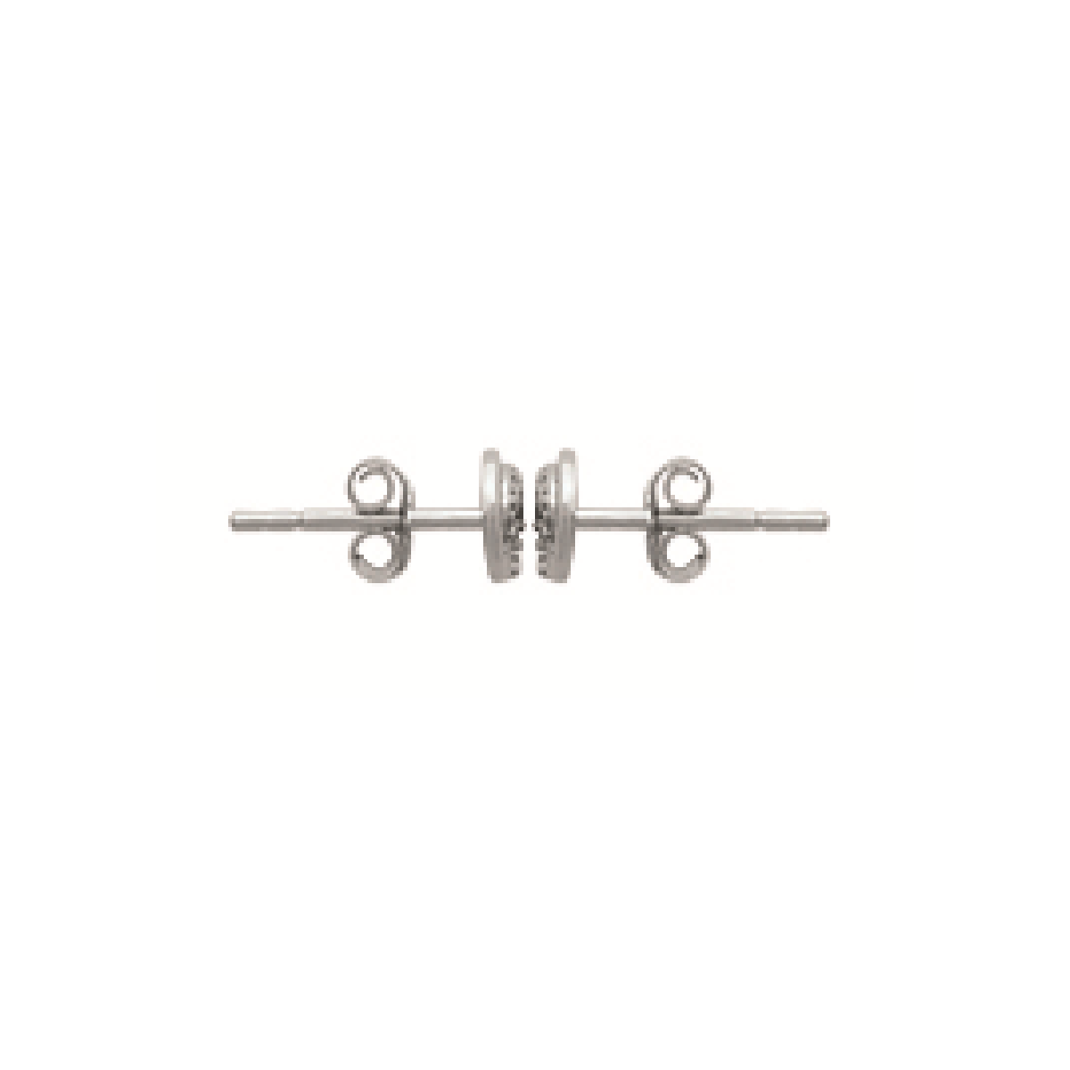 Carter Interlocked Circles Stud Earrings in 925 Sterling Silver Plated Rhodium or 18K Gold Plated, view 3