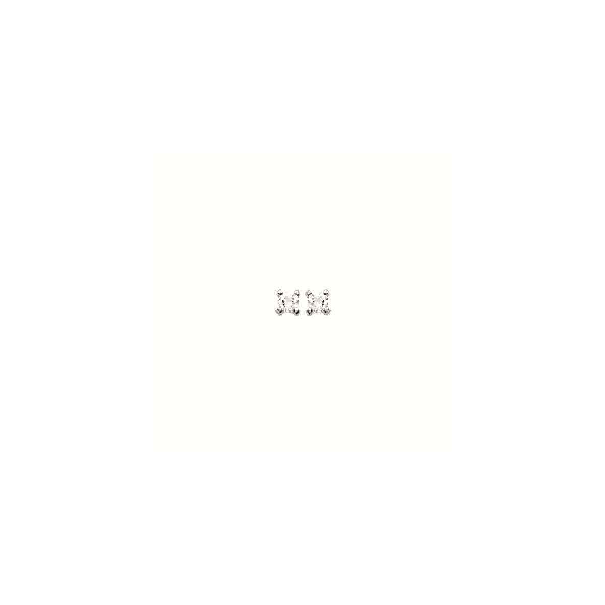 Mysti .925 Sterling Silver Plated Rhodium Solitary Square Earrings for Women with Cubic Zirconia