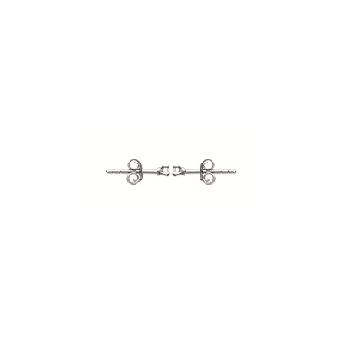 Mysti .925 Sterling Silver Plated Rhodium Solitary Square Earrings for Women with Cubic Zirconia