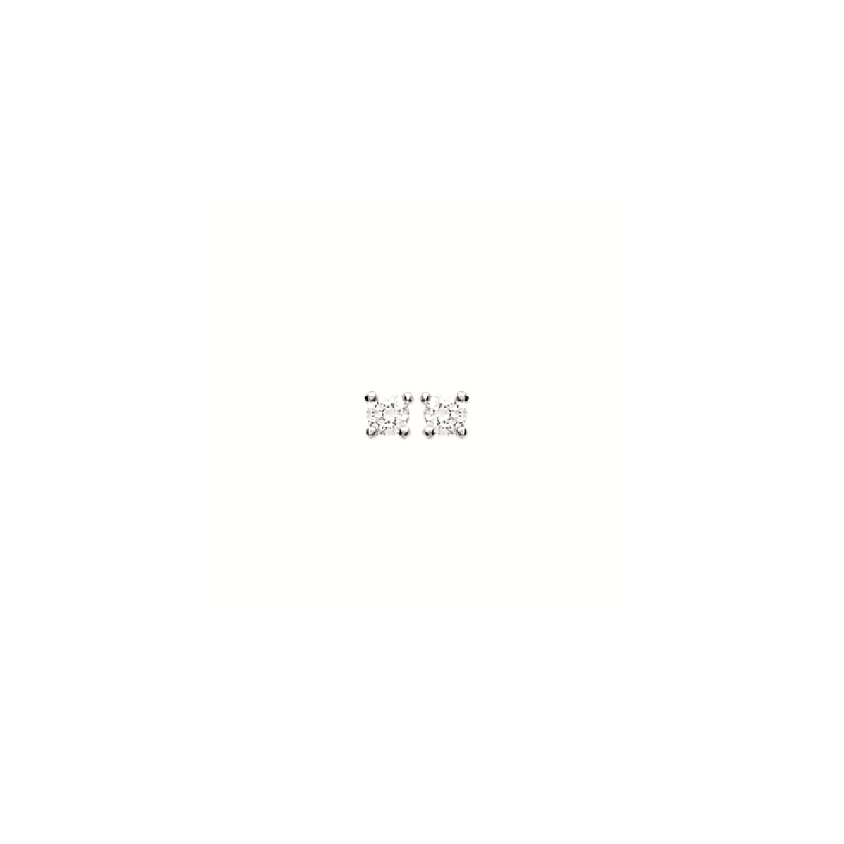 Mysti .925 Sterling Silver Plated Rhodium Solitary Square Earrings for Women with Cubic Zirconia