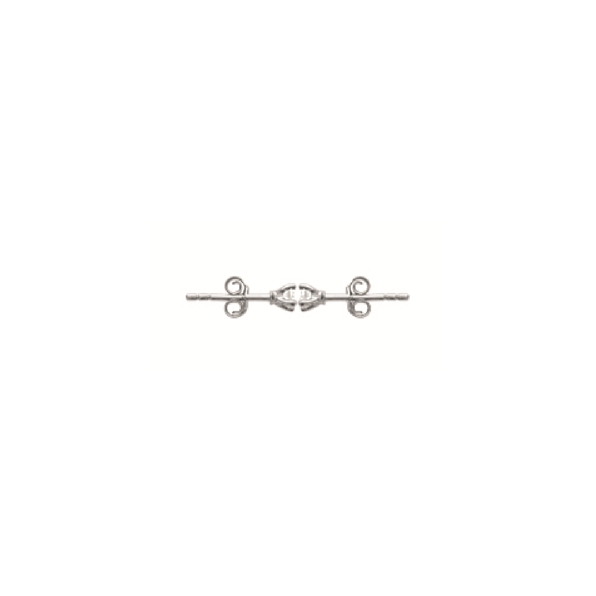 Mysti .925 Sterling Silver Plated Rhodium Solitary Square Earrings for Women with Cubic Zirconia