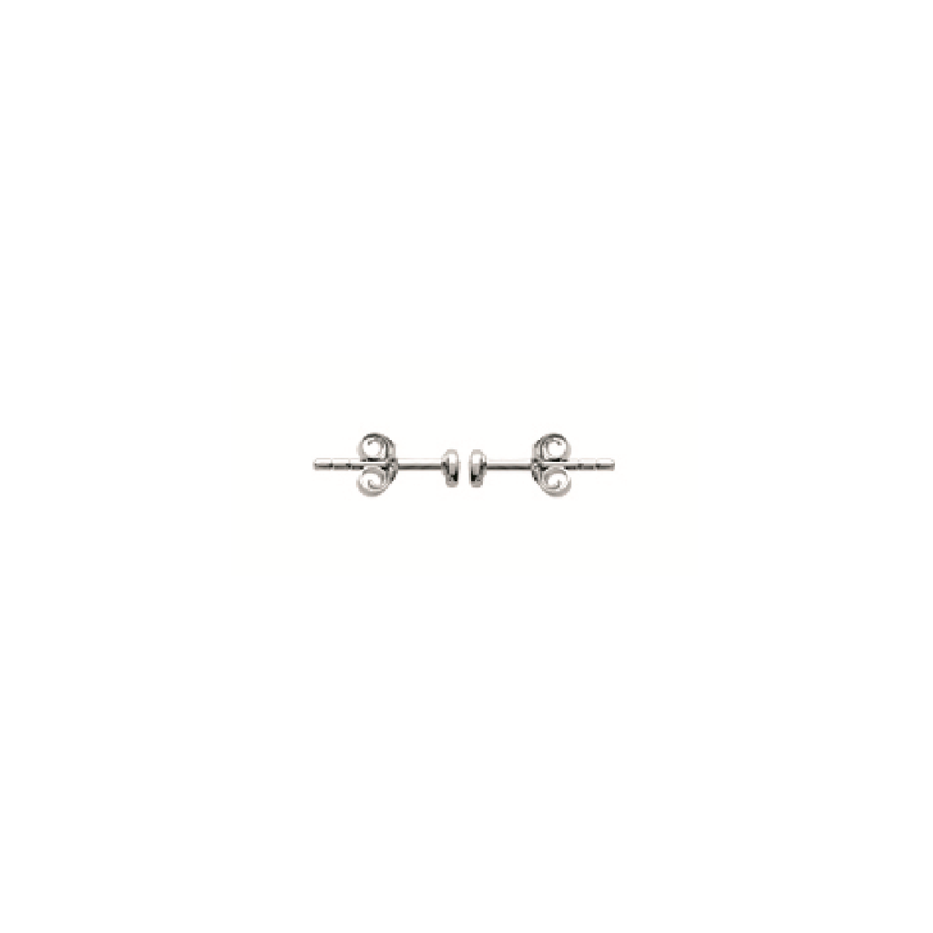 Hannah Solitaire Earrings, 925 Sterling Silver Plated Rhodium