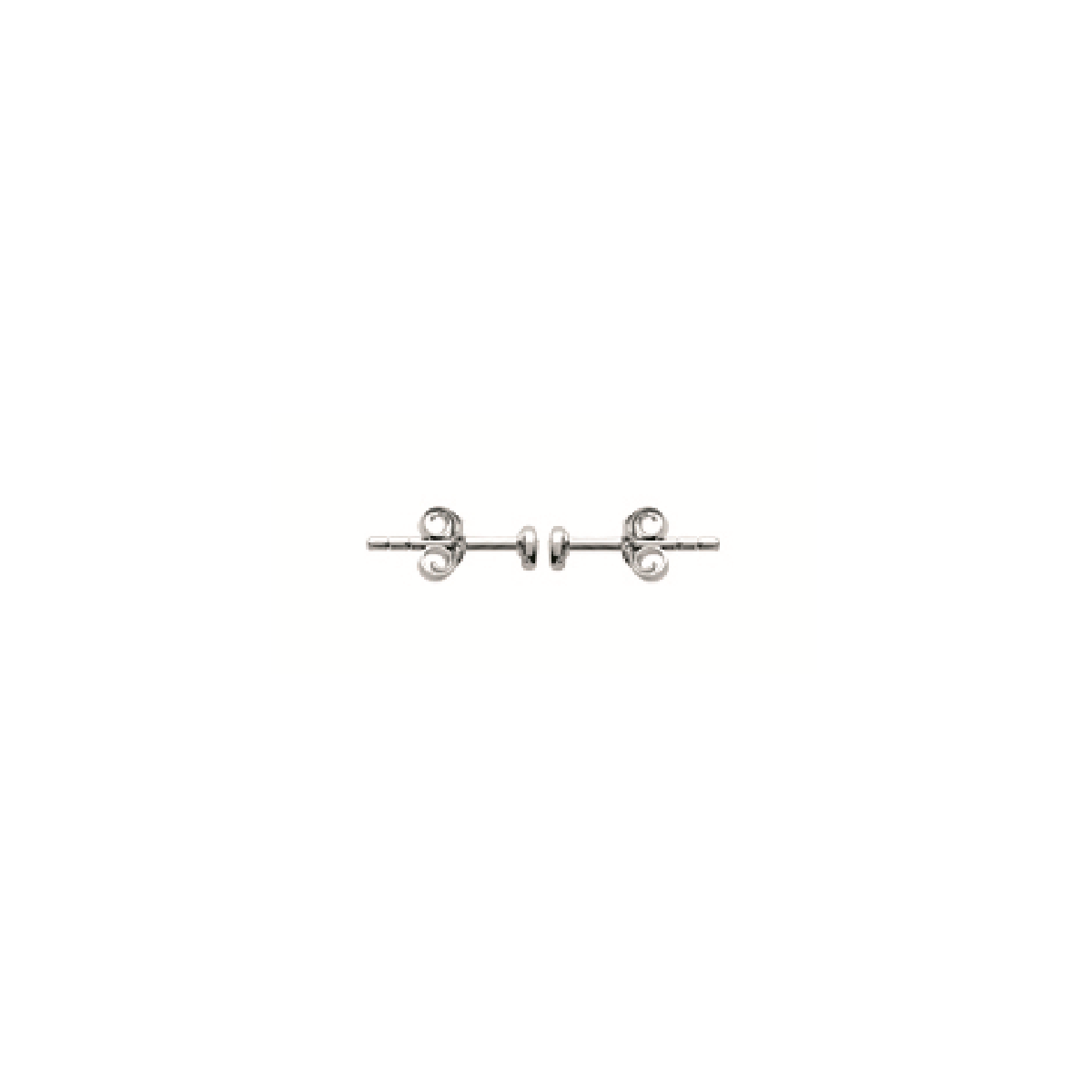 Hannah Solitaire Earrings, 925 Sterling Silver Plated Rhodium