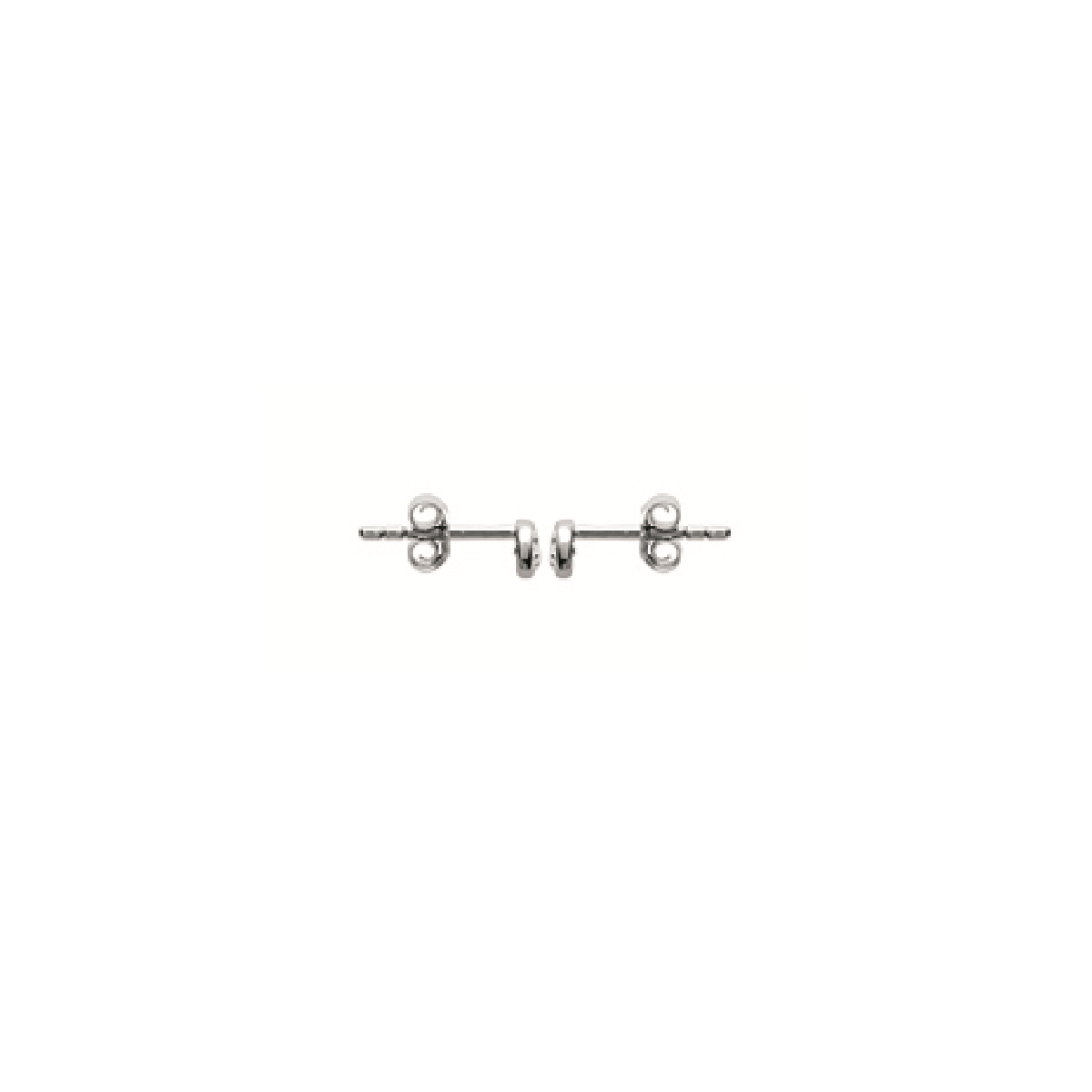 Hannah Solitaire Earrings, 925 Sterling Silver Plated Rhodium