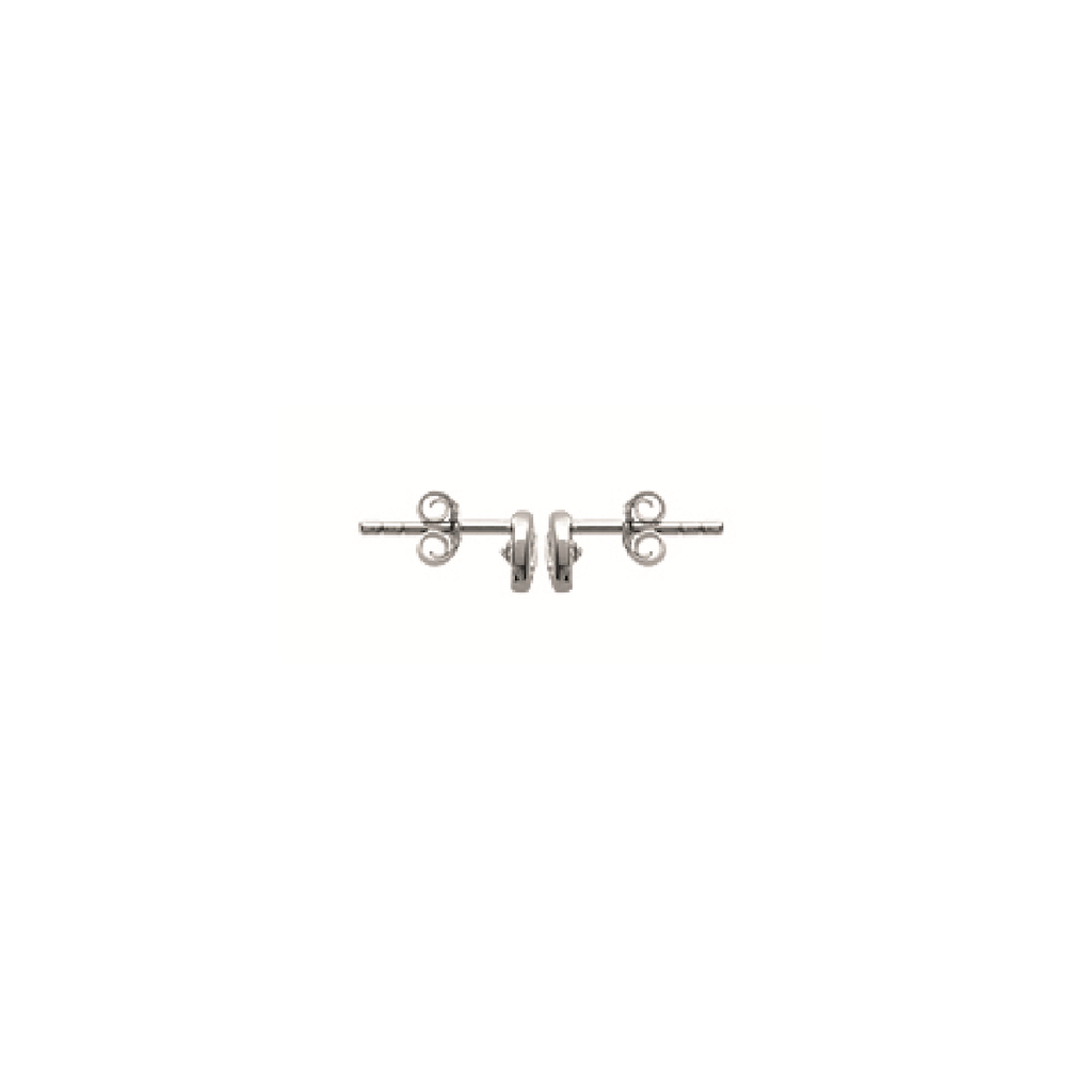 Hannah Solitaire Earrings, 925 Sterling Silver Plated Rhodium