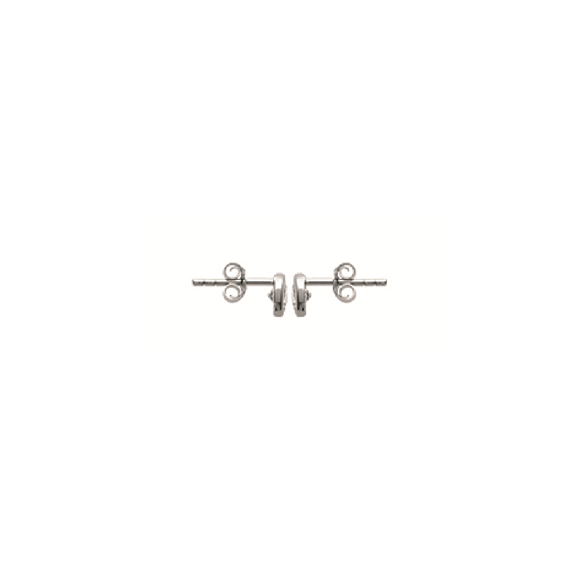 Hannah Solitaire Earrings, 925 Sterling Silver Plated Rhodium
