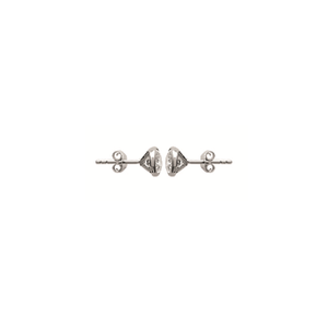 Mystigrey Hannah .925 Sterling Silver Plated Rhodium Solitary Earrings for Women with Cubic Zirconia