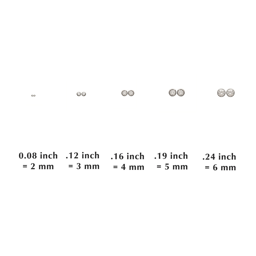 Hannah Solitaire Earrings in 925 Sterling Silver Plated Rhodium, view 2