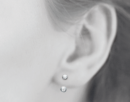 Liberty Jacket Earrings in 925 Sterling Silver Plated Rhodium or 18K Gold Plated, view 4
