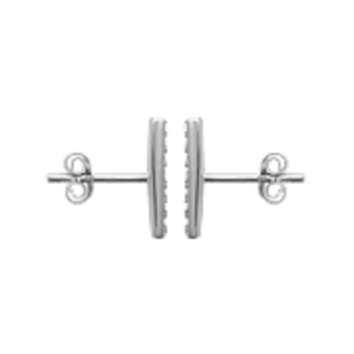 Mystigrey Gaelle .925 Sterling Silver Plated Rhodium and 18K Gold Plated Stud Earrings for Women with Cubic Zirconia