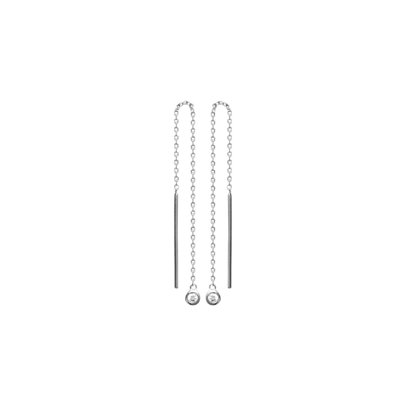 Mystigrey Liberty .925 Sterling Silver Plated Rhodium or 18K Gold Plated Earrings for Women with Cubic Zirconia