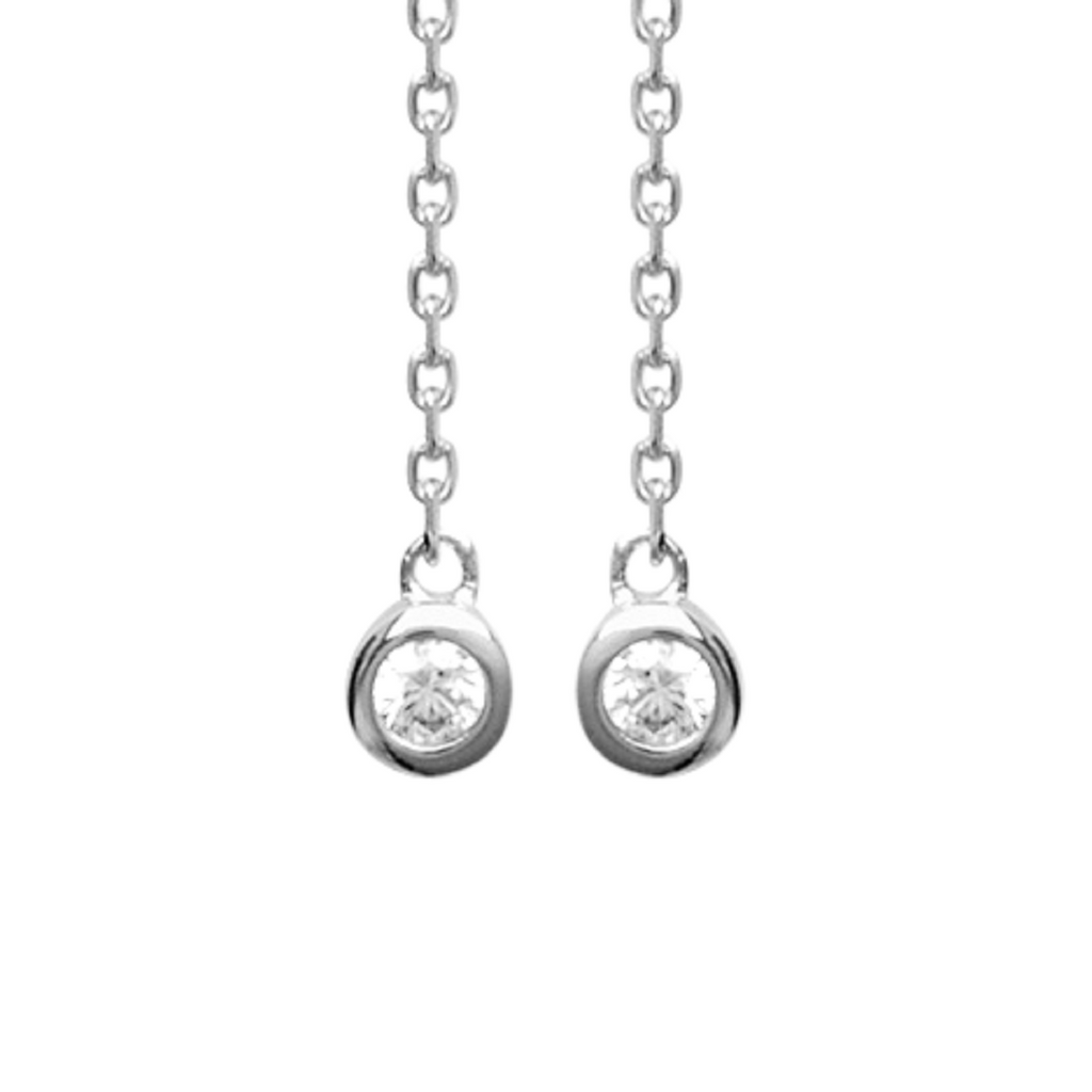Mystigrey Liberty .925 Sterling Silver Plated Rhodium or 18K Gold Plated Earrings for Women with Cubic Zirconia