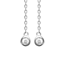 Load image into Gallery viewer, Mystigrey Liberty .925 Sterling Silver Plated Rhodium or 18K Gold Plated Earrings for Women with Cubic Zirconia
