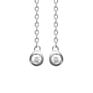 Mystigrey Liberty .925 Sterling Silver Plated Rhodium or 18K Gold Plated Earrings for Women with Cubic Zirconia