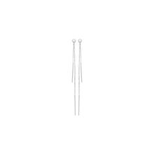 Load image into Gallery viewer, Mystigrey Liberty .925 Sterling Silver Plated Rhodium Dangle Earrings for Women with Cubic Zirconia

