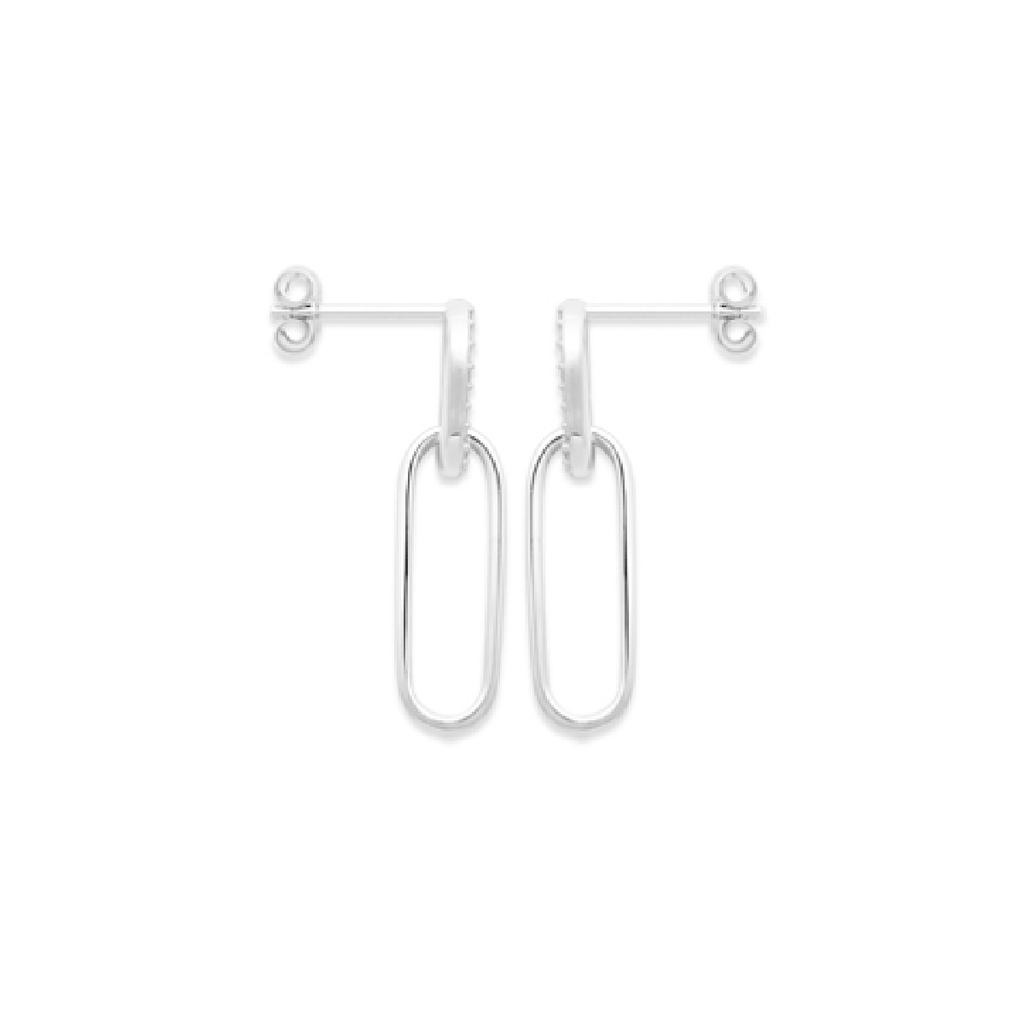 Mackenna Stud Earrings in 925 Sterling Silver Plated Rhodium or 18K Gold Plated, view 11