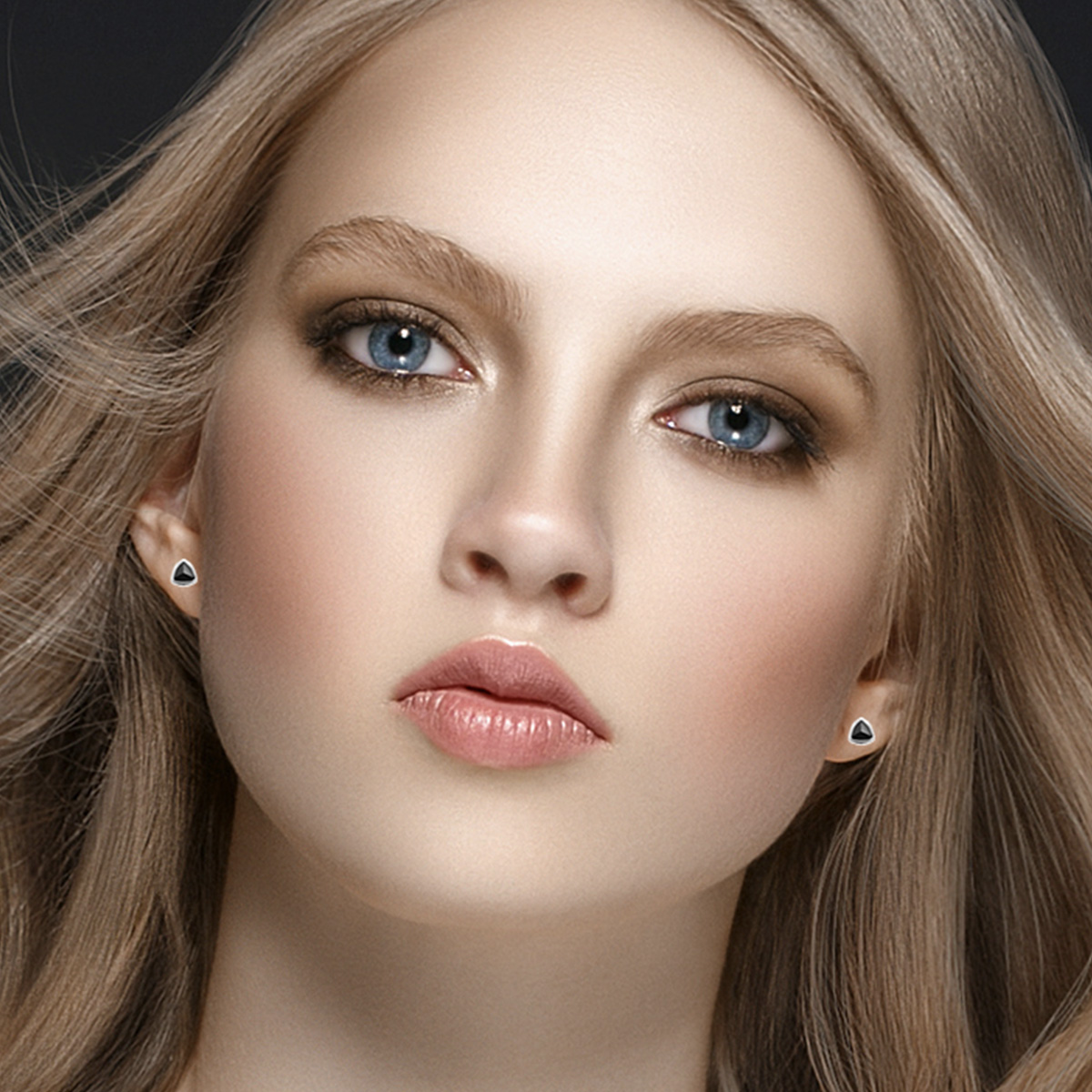 Mystigrey Montana .925 Sterling Silver Plated Rhodium and 18K Gold Plated Earrings for Women Black Agate