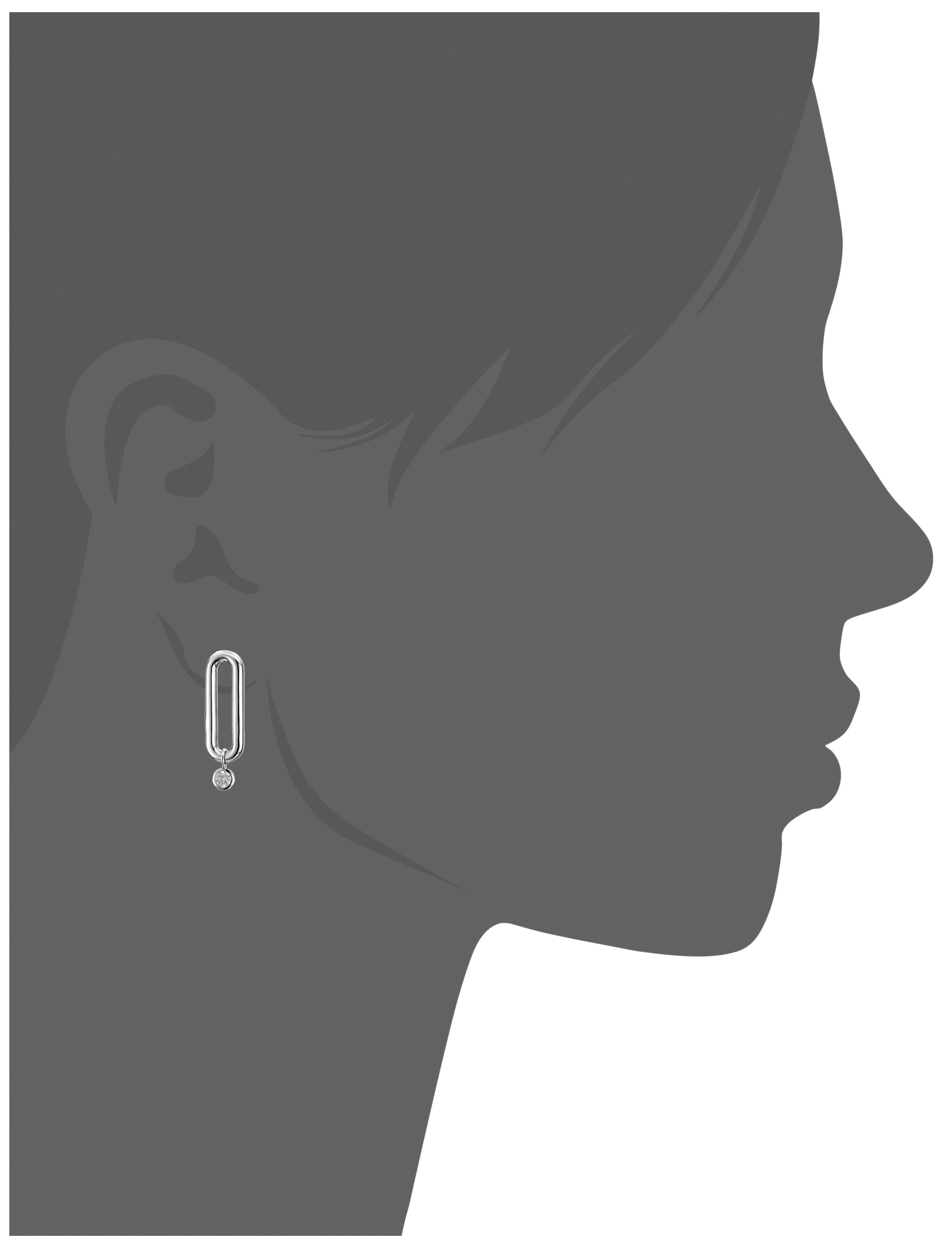 Mystigrey Mackenzie .925 Sterling Silver Plated Rhodium and 18K Gold Plated Stud Earrings for Women with Cubic Zirconia