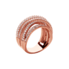 Quincy Ring in 925 Sterling Silver Plated Rhodium or 18K Gold Plated