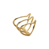 Aria Triple Ring in 925 Sterling Silver Plated Rhodium or 18K Gold Plated, view 2