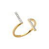 Gaelle Open Ring in 925 Sterling Silver Plated Rhodium or 18K Gold Plated