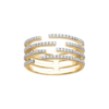 Gaelle 4 Bands Ring in 925 Sterling Silver Plated Rhodium or 18K Gold Plated, view 2