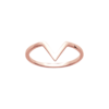 Load image into Gallery viewer, Mystigrey Aria .925 Sterling Silver Plated Rhodium,18k Gold Plated and Rose Gold Plated V Ring
