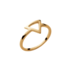 Aria Triangle Ring in 925 Sterling Silver Plated Rhodium or 18K Gold Plated, view 2