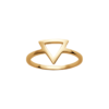 Aria Triangle Ring in 925 Sterling Silver Plated Rhodium or 18K Gold Plated