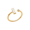 Jessica Open Ring in 925 Sterling Silver Plated Rhodium or 18K Gold Plated