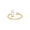 Jessica Open Ring in 925 Sterling Silver Plated Rhodium or 18K Gold Plated, view 2