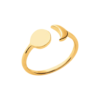 Moon Ring in 925 Sterling Silver Plated Rhodium or 18K Gold Plated, view 5