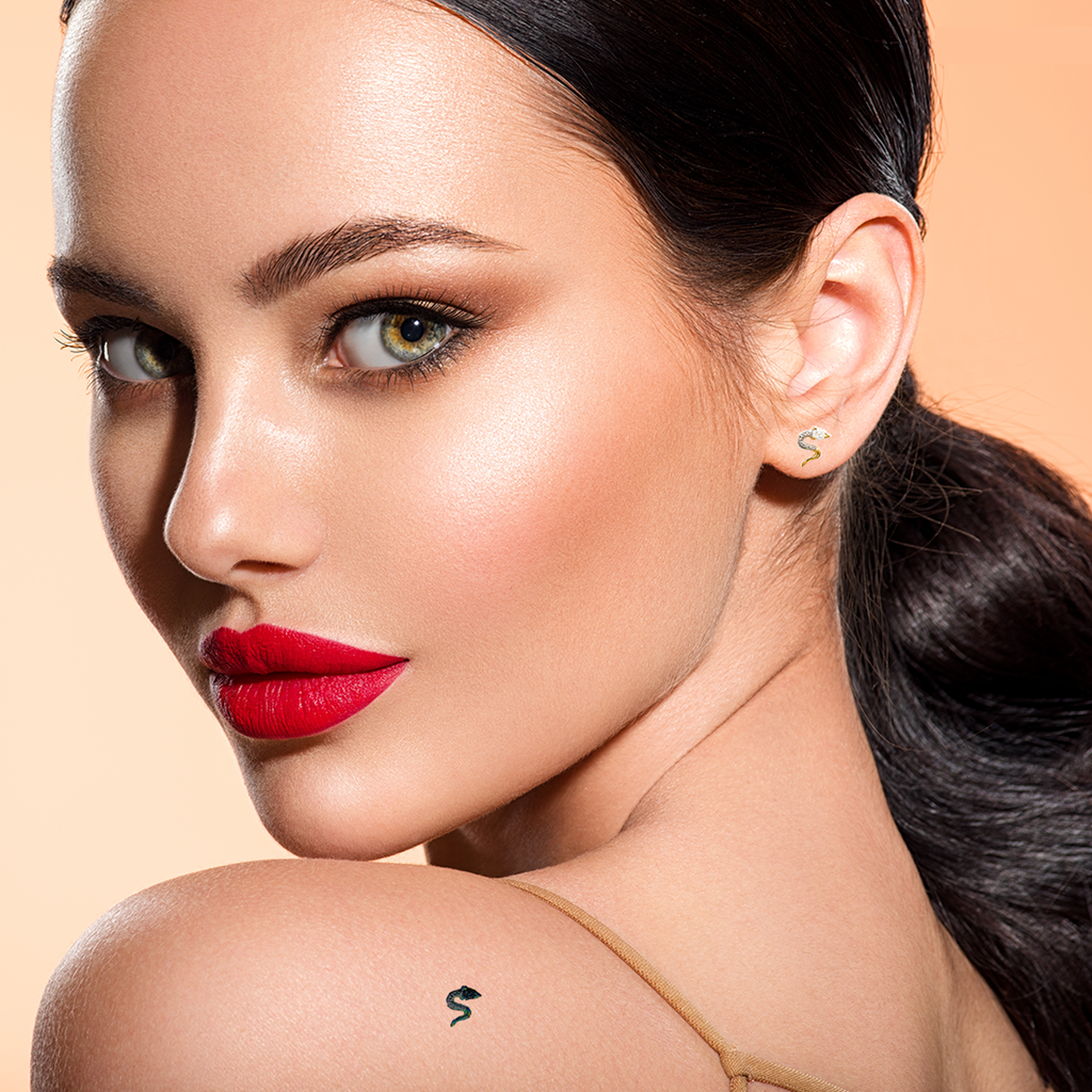Serpenti Earrings in 18K Gold Plated, view 3