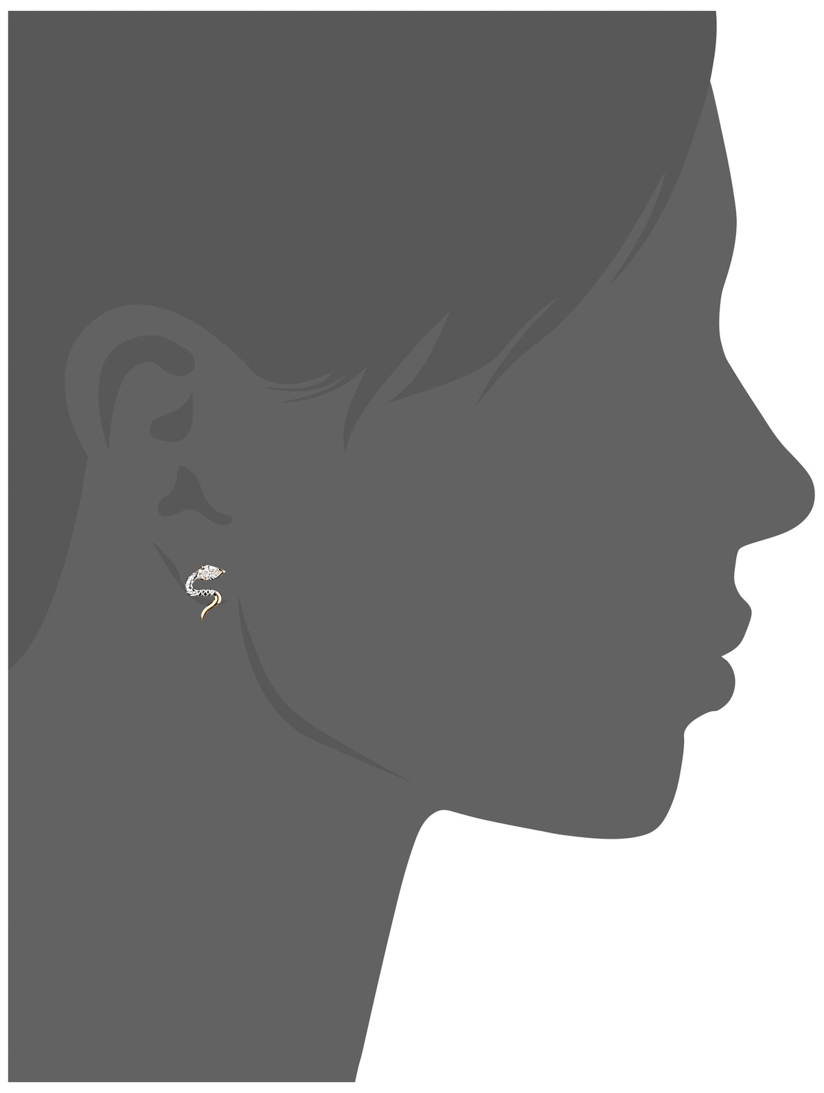 Serpenti Earrings in 18K Gold Plated, view 2