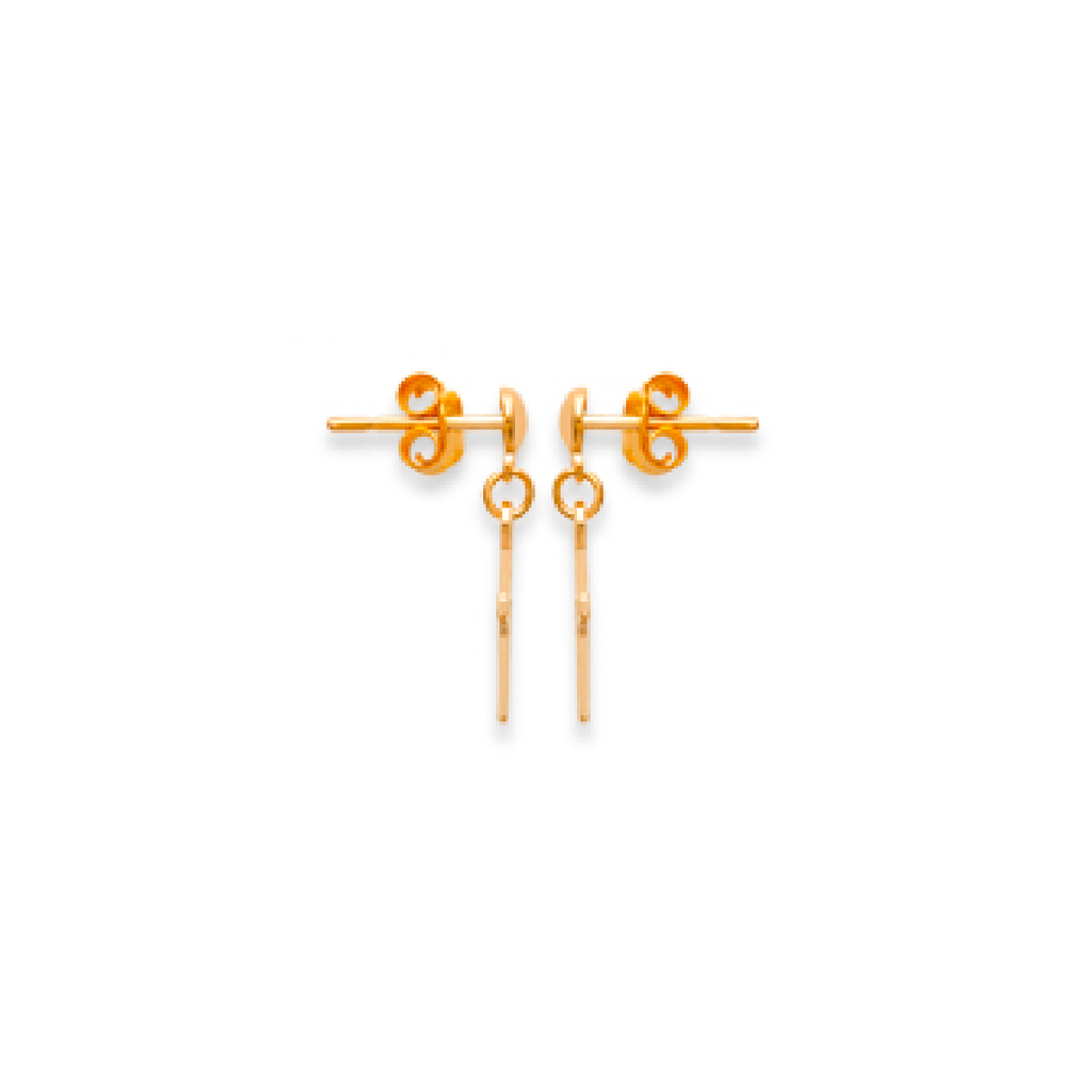 Mystigrey Cross 18K Gold Plated Dangle Earrings for Women