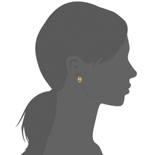 Load image into Gallery viewer, Mystigrey Carter .925 Sterling Silver Plated Rhodium and 18K Gold Plated Stud Earrings
