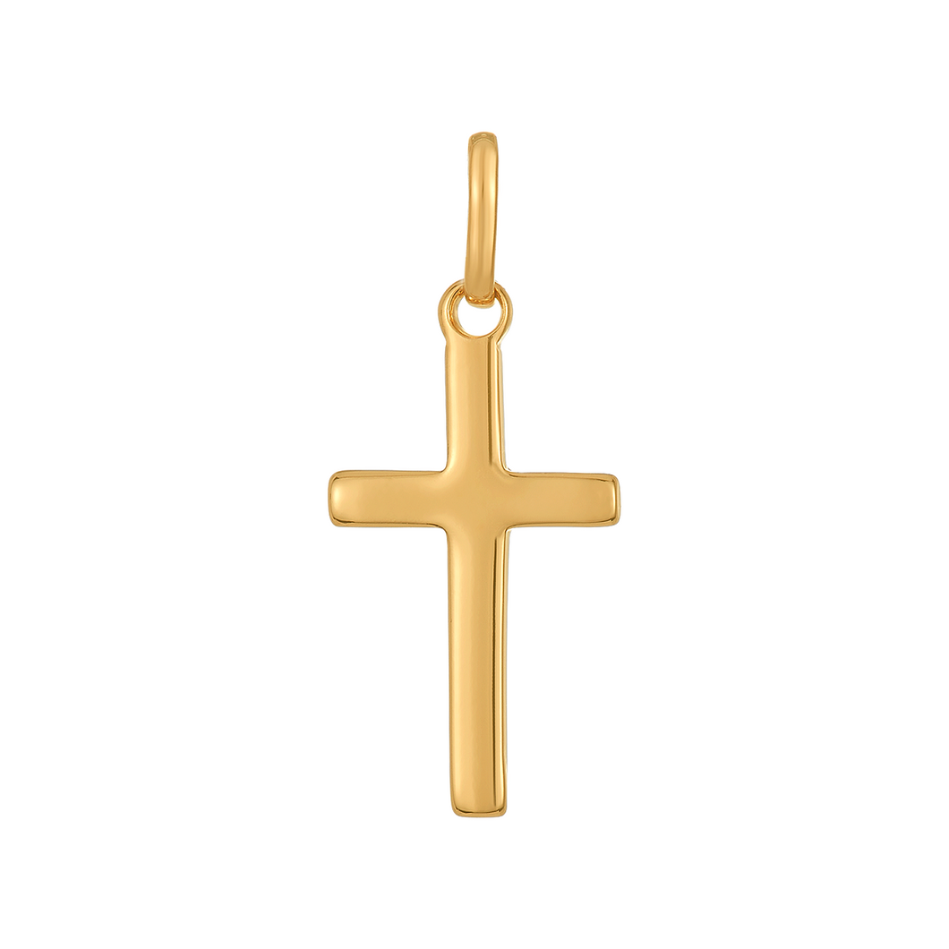 Mystigrey Cross .925 Sterling Silver Plated Rhodium and 18K Gold Plated Pendant for Women and Men  X Large 2 inches x 1.2 inch and Large 1.1 inch x.6 inch and Small 0.8 inch x 0.4 inch