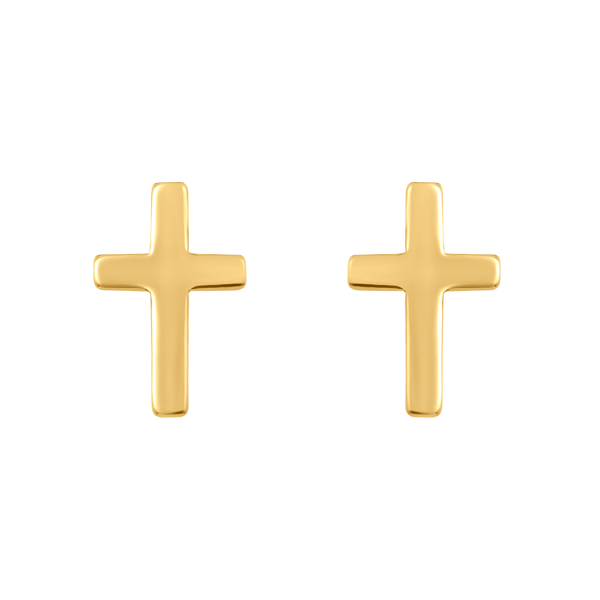 Mystigrey Cross .925 Sterling Silver Plated Rhodium and 18K Gold Plated Earrings